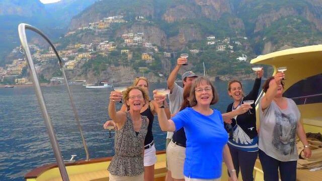Our sunset prosecco parties aboard private boats outside of Positano are becoming legendary! Celebrate Every Day&#x